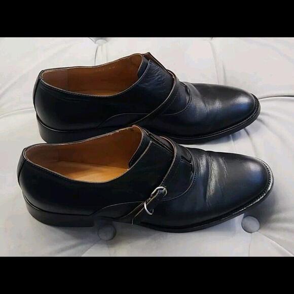 Balenciaga Paris Papier Derby Oxford Black Leather Skinny Buckle Womens Shoes 40 - Picture 15 of 16